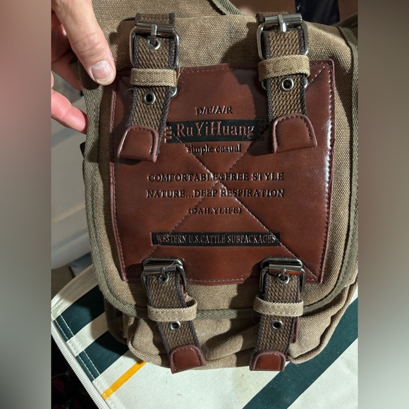 Ru YiHuang Other - Brown Casual Men's Crossbody Bag by Ru YiHuang.